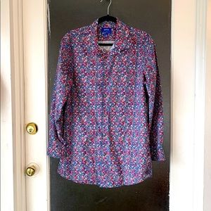 Men’s floral print button down shirt